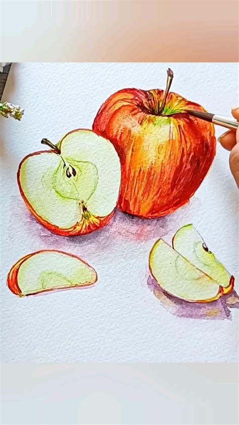 Hiart How To Draw An Apple In Watercolor Come To See My Online Class