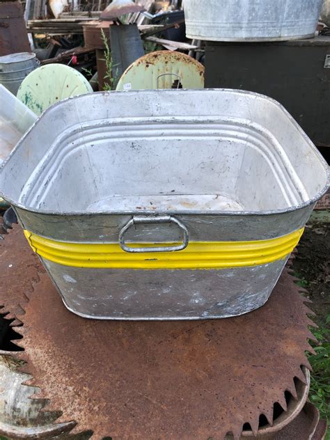 Vintage Galvanized Wash Tub - Etsy