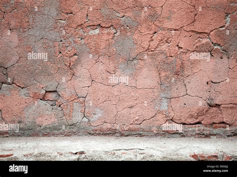 Old Weathered Red Concrete Wall Texture Stock Photo Alamy