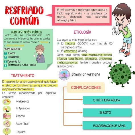 Infograf A Resfriado Map School Raquel Alba Internal Medicine