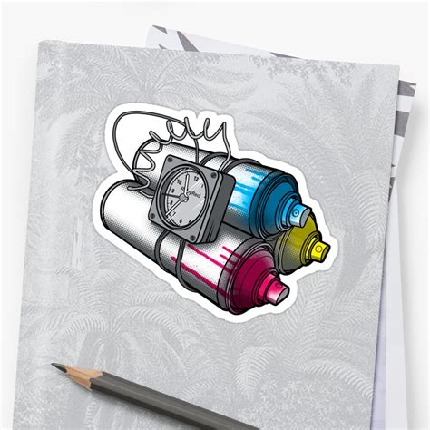 "Graffiti Bombing" Stickers by rubyred | Redbubble