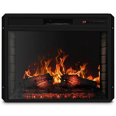 BELLEZE 28" 1400W Electric Fireplace Insert Stove Heater Recessed ...