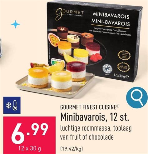 GOURMET FINEST CUISINE Minibavarois 12 X 30g Promotie Bij ALDI