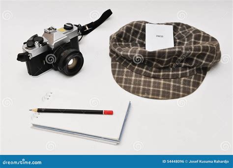 Journalist Equipment On An Old Wooden Floor Royalty-Free Stock Image ...