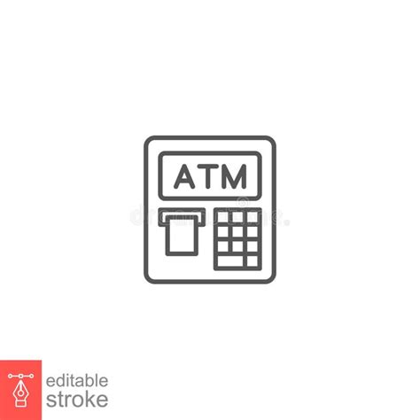 Atm Machine In Bank Or Office Stock Vector Illustration Of Business