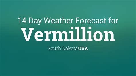 Vermillion, South Dakota, USA 14 day weather forecast