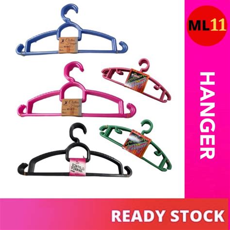 6 PCS Premium Clothes Hanger No Trace Plastic Clothes Hanger Baju