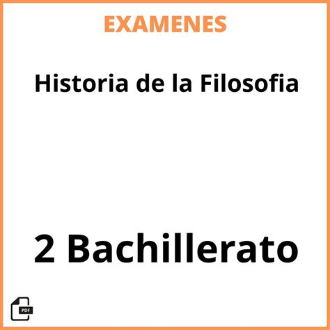 Examenes Historia De La Filosofia Bachillerato Resueltos Pdf