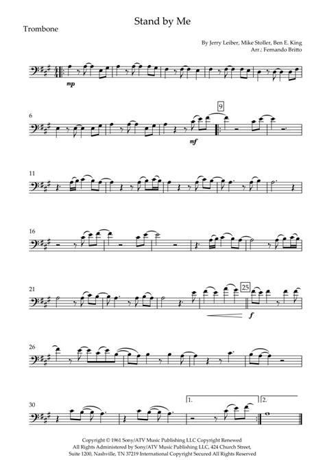 Stand By Me Trombone Sheet Music At Charles Savell Blog