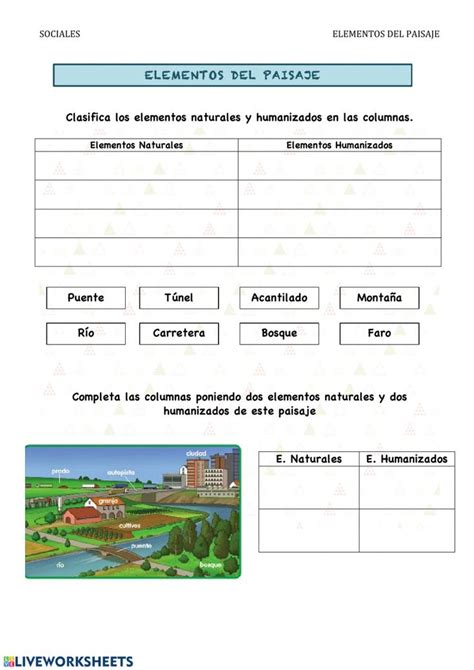 Actividad Online De Los Paisajes Para Primari De Primaria Puedes Hacer Los Ejercicios O