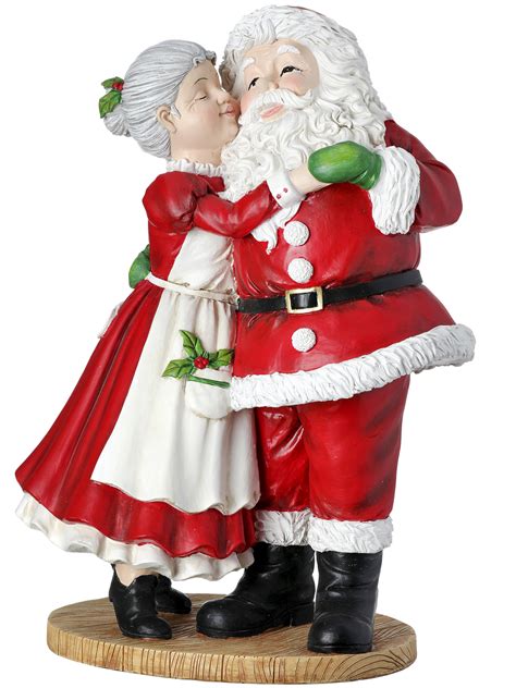 Regency International Mrs Claus Kissing Santa Figurine Wayfair Canada