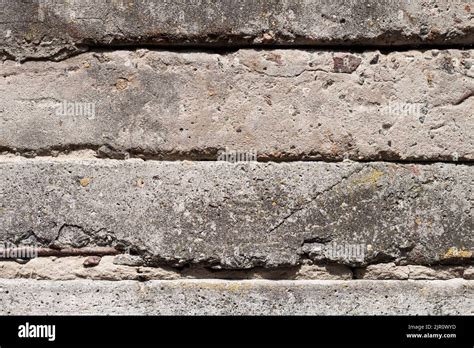 Old Concrete Blocks Wall Background Closeup Industrial Background