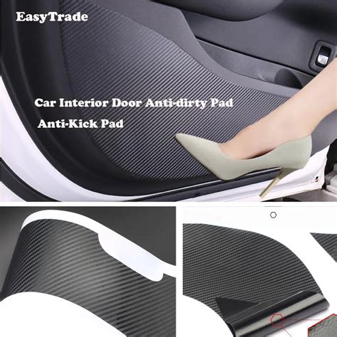 Carbon Fiber Car Interior Door Anti Kick Pad Anti Dirty Pad Door