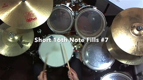 Drum Lesson Resources Short 16th Note Fills 7 Youtube