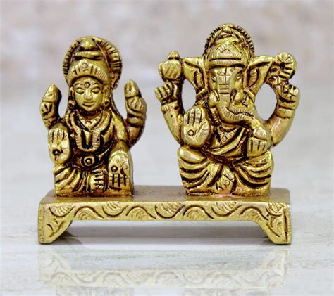 Buy Esplanade Brass Laxmi Ganesh Idol Ganesha Lakshmi Religious