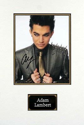 Adam LAMBERT Signed Mounted 10x8 Photo AFTAL COA Queen American Pop