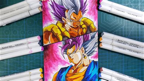 How To Draw Ultra Gogeta And Ultra Vegito Easy Step By Step Drawing