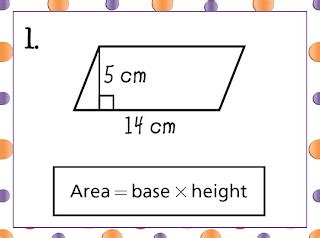 Dots And Decimals Area Of Parallelogram Task Cards