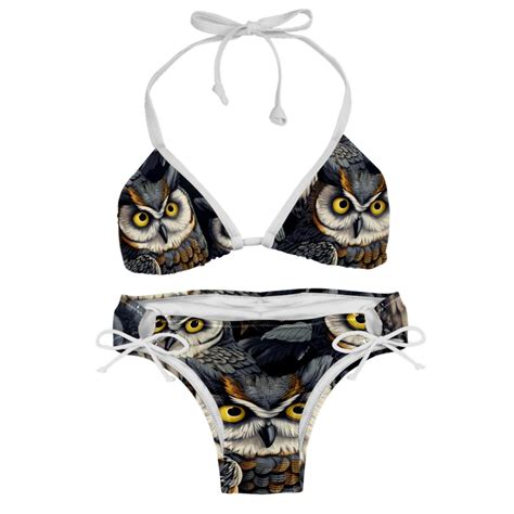 Owl Detachable Sponge Adjustable Strap Bikini Set Two Pack Versatile Swim Suit Set Walmart