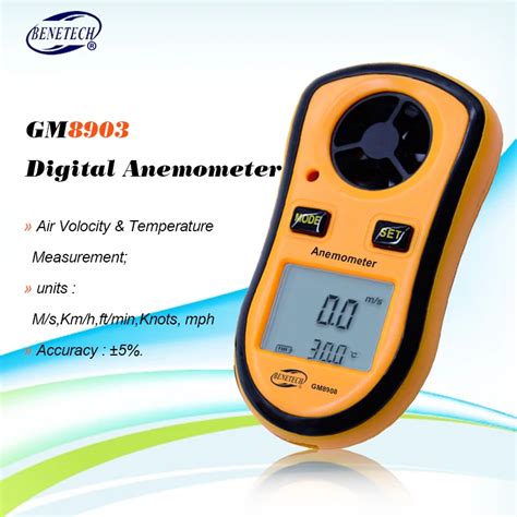 Benetech Gm Digital Anemometer M S Handheld Wind Speed Gauge