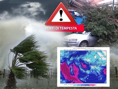 Avviso Meteo imminente TEMPESTA di VENTO tra poche ore sfonderà anche