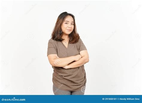 Smile And Looking To Camera Of Beautiful Asian Woman Isolated On White Background Stock Image