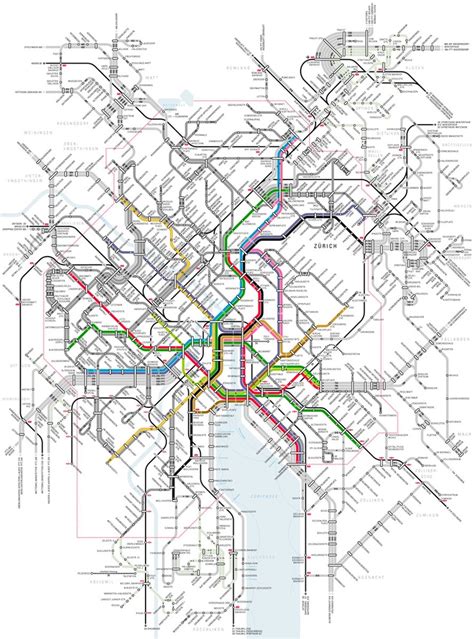 Zurich S Bahn Map Switzerland Train Map Map Zurich