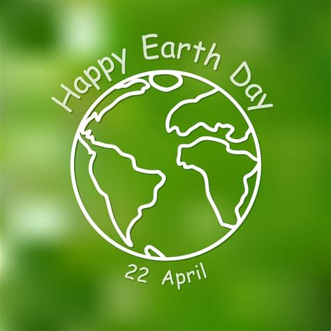 Premium Vector Happy Earth Day Greeting Card Vector Illustration