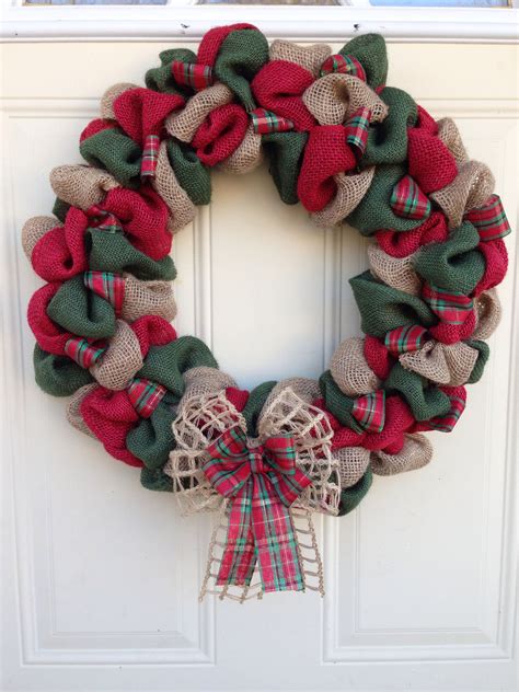 20 Christmas Wreath With Burlap DECOOMO