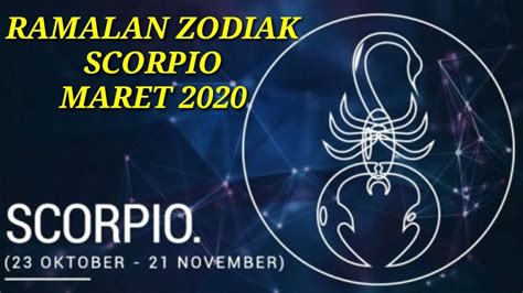 RAMALAN ZODIAK SCORPIO MARET 2020 YouTube