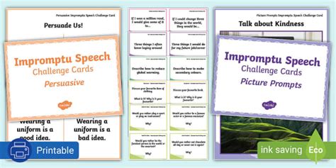 Impromptu Speech Topic Cards Twinkl South Africa Twinkl