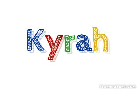 Kyrah ロゴ フレーミングテキストからの無料の名前デザインツール