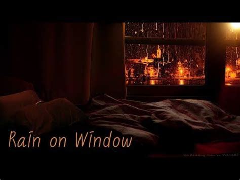 Cozy Ambience Bedroom Rain On The Windows Of The Rainy Night View