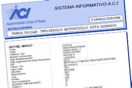 Visura Targa Documento Ufficiale Dal Pra