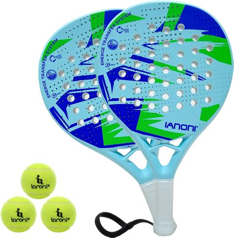 Buy Ianoni Padel Racket Carbon Fiber Surface With Eva Memory Flex Foam