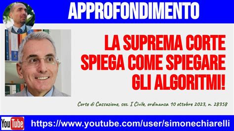 La Suprema Corte Spiega Come Spiegare Gli Algoritmi Commento Tamos