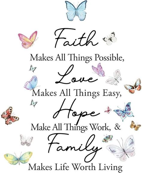 Inspirational Quotes Vinyl Wall Decal Stickers Faith Makes All Things