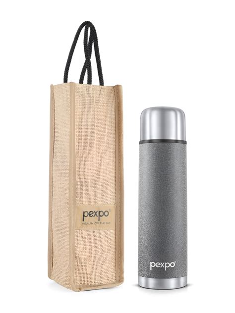 Buy Pexpo Flamingo Isi Certified Thermosteel Hot Cold Grey Insulated Bottle Ml Water