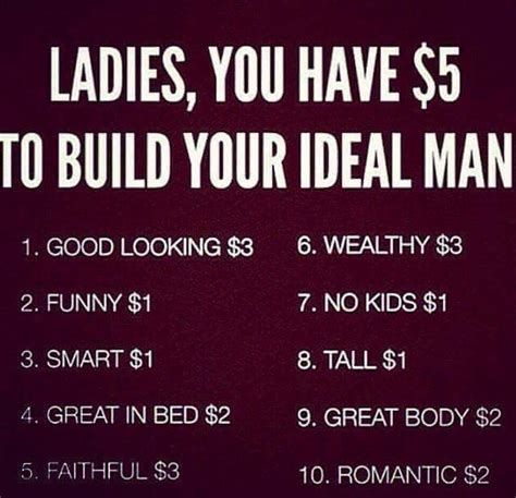 Perfect Man You Have 5 To Build The Perfect Man Parodies Know