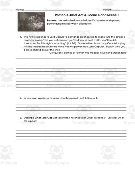 Romeo And Juliet Act Scenes Double Entry Journals By Teach Simple