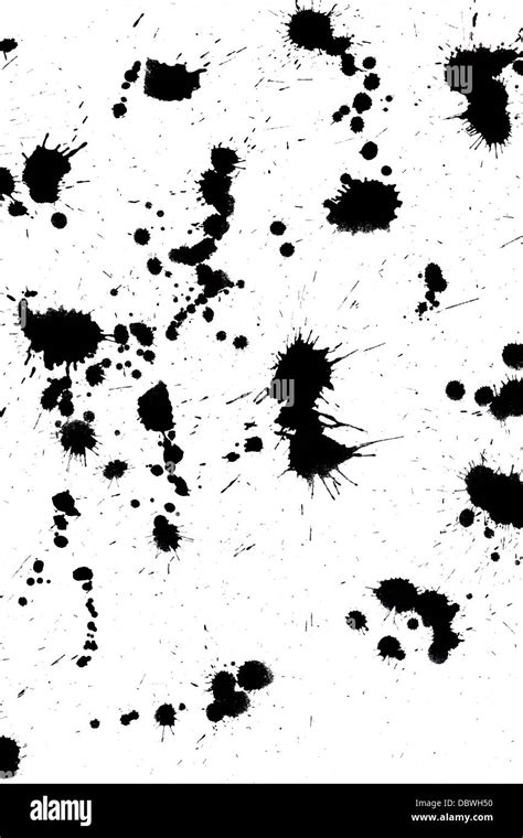 Black Drop Ink Splatter Splash Stock Photo Alamy