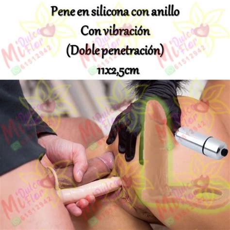 Pene en silicona con anillo y vibración Sex Shop Mi Dulce Flor Bolivia