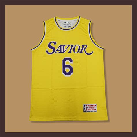 King Jesus Basketball Jersey (Yellow) – Blessed Boys Ent