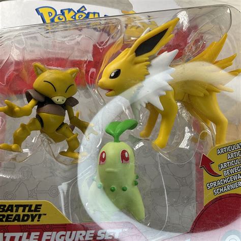 Pokemon Battle Figure Set Abra Chikorita Jolteon Ebay