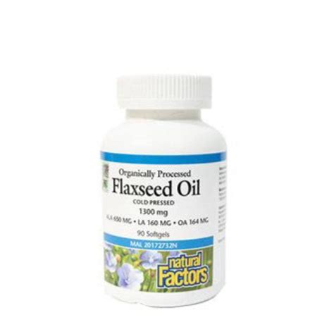 Natural Factor Flaxseed Oil 1300mg 90 S Shopee Malaysia