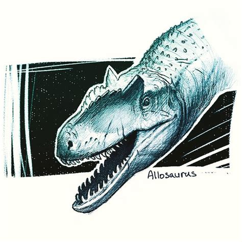 Frederic Wierum🦖🐉🐆🦅 в Instagram Random Allosaurus Sketch Allosaurus