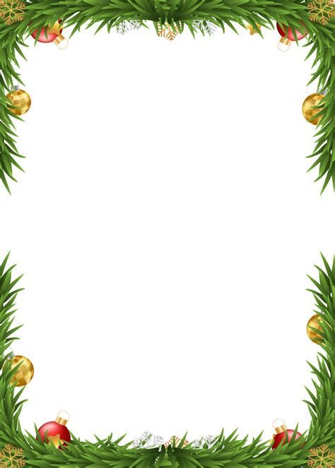 Greenery Christmas Garland Merry Christmas Border Frame With Fir