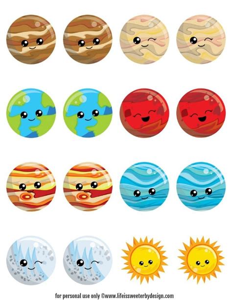 Galaxy Cupcakes And A Free Printable Solar System Matching Game Life