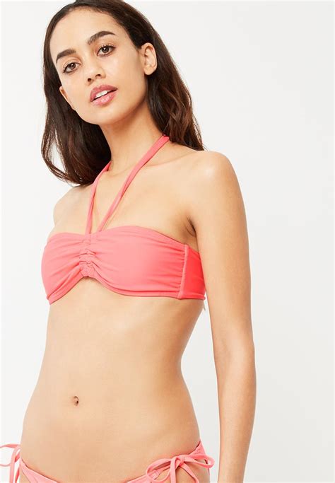 Bandeau Bikini Top Coral Dailyfriday Swimwear