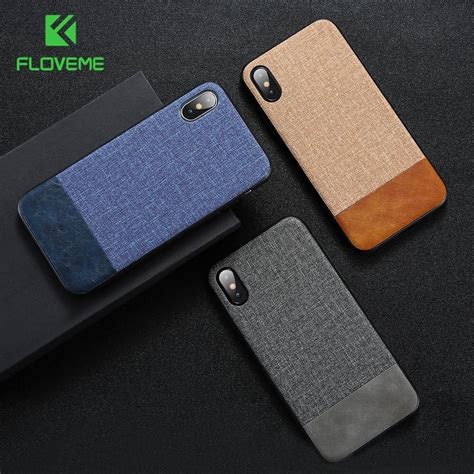 Funda de teléfono de lujo FLOVEME para iPhone X XS Max XR Cloth fundas